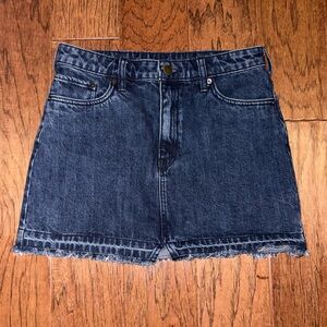 Free People raw frayed hem denim mini skirt size 4